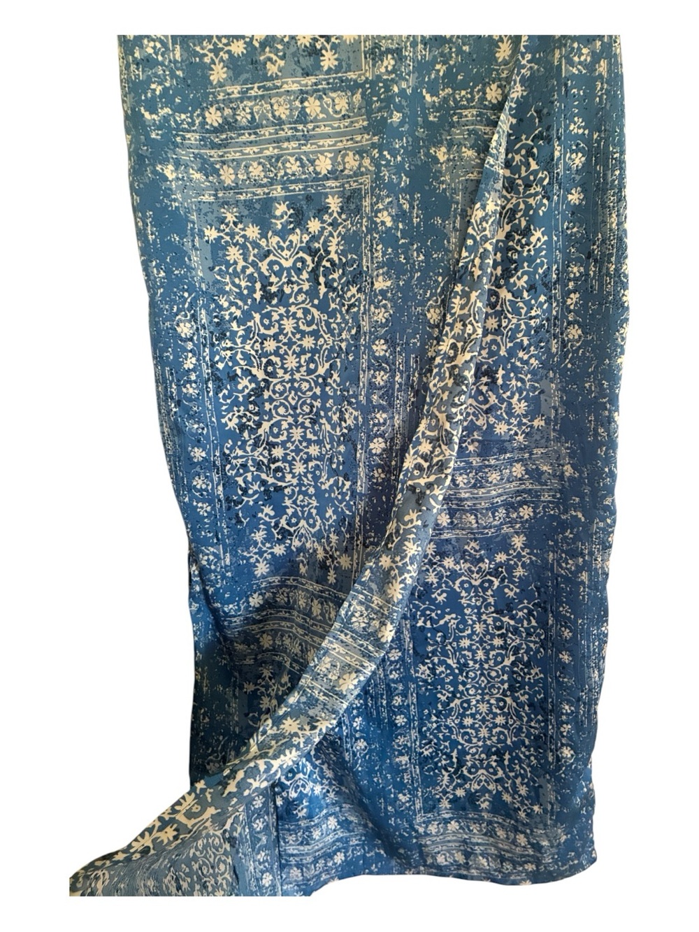 Rachel Zoe Blue and White Tile Printed Elastic Waist Skirt - XS - Picture 3 of 6
